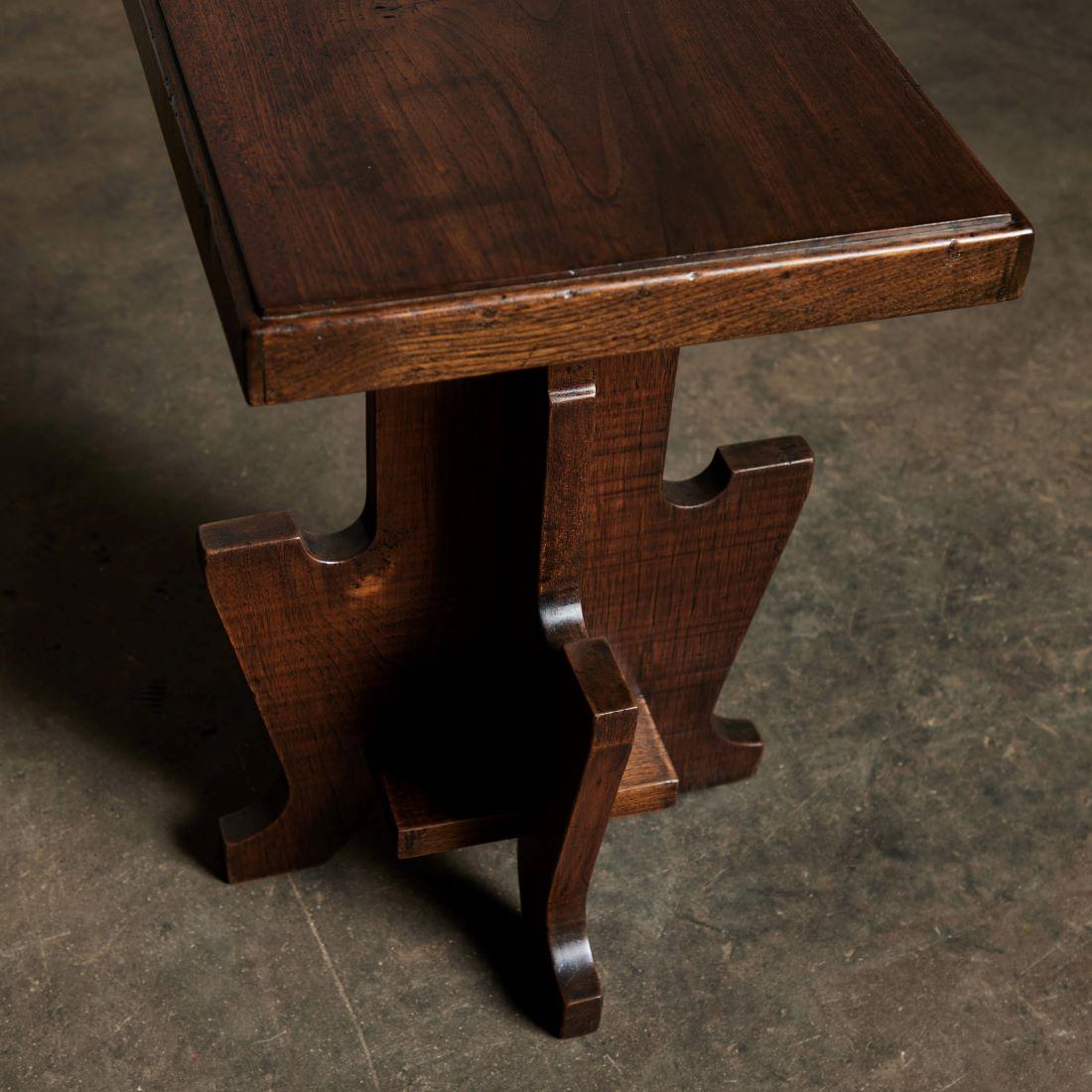 Hardwood Antique Square Occasional Table