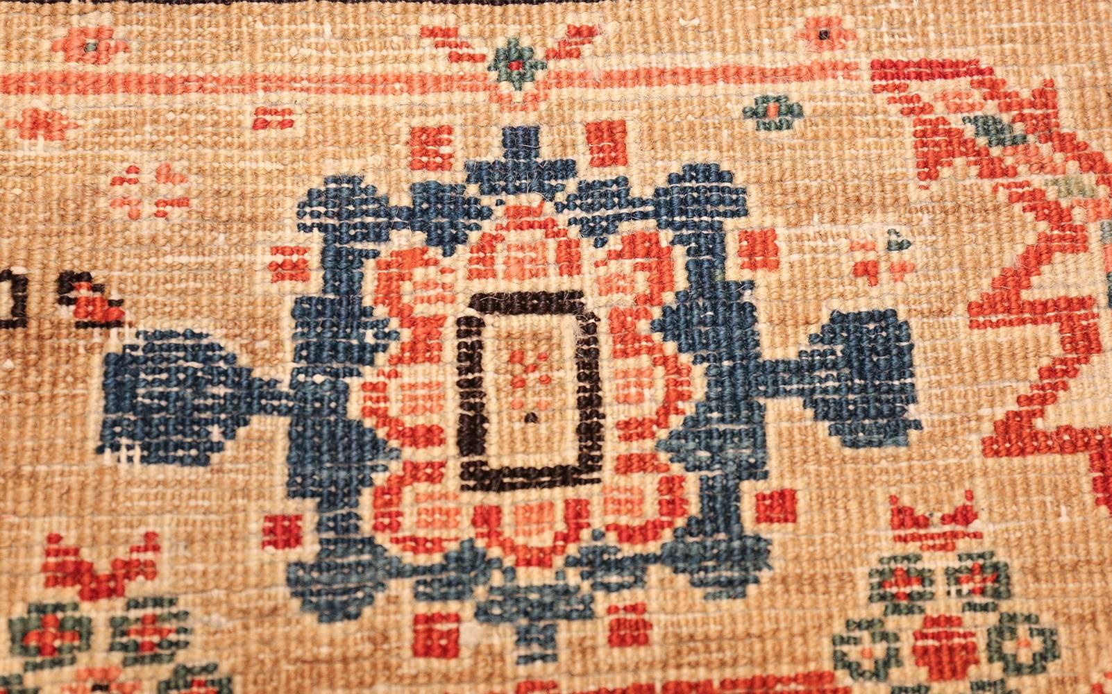 Hand-Knotted Antique Square Persian Serapi Rug