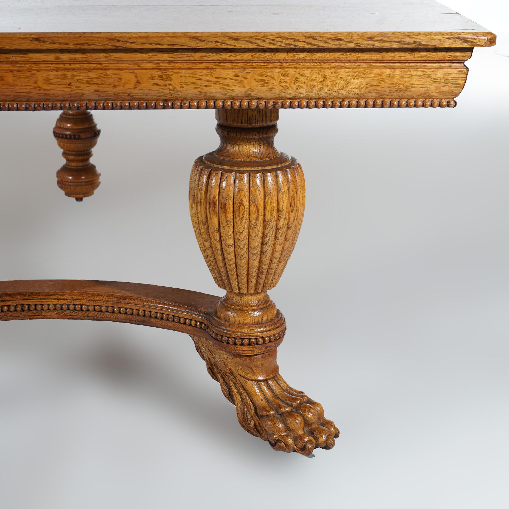 antique square oak table