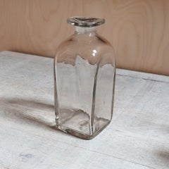 Antique Square Shaped Glass Carafe, English, 19th Century