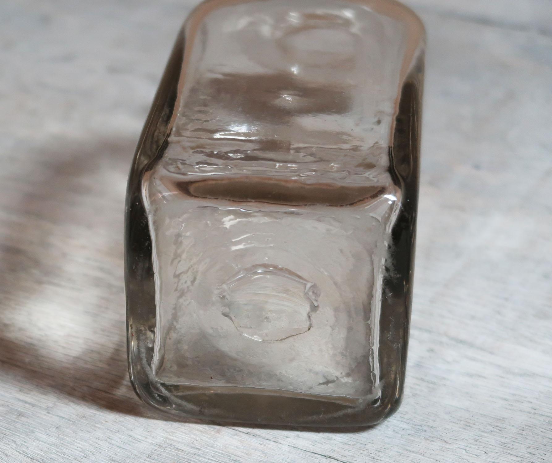Antike quadratische Glaskaraffe in Form eines Quadrats, englisch, 19. Jahrhundert (Sonstiges) im Angebot