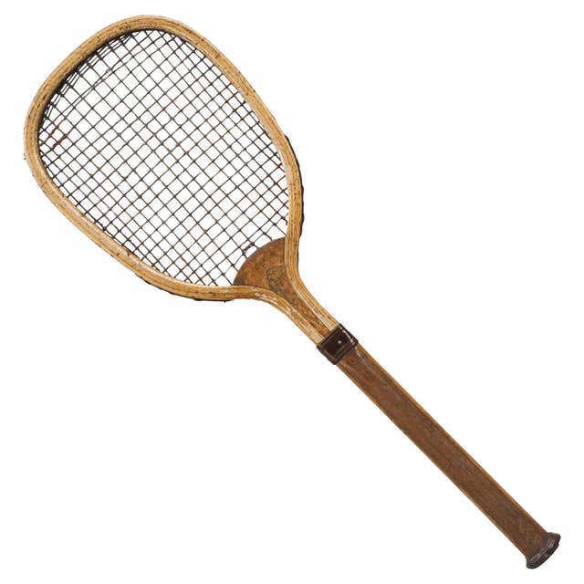 Vintage Wooden Badminton Racket Made by