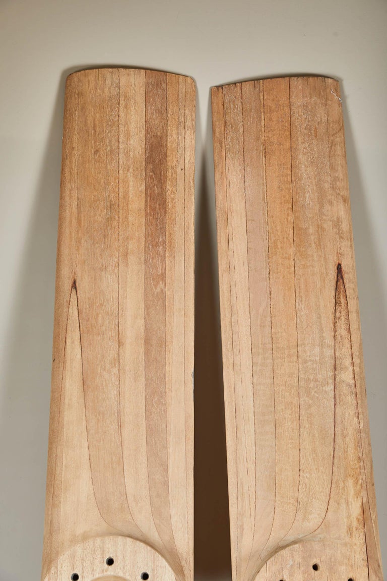 Antique Sri Lankan Teak Ceiling Fan Blades Set Of Four Bei