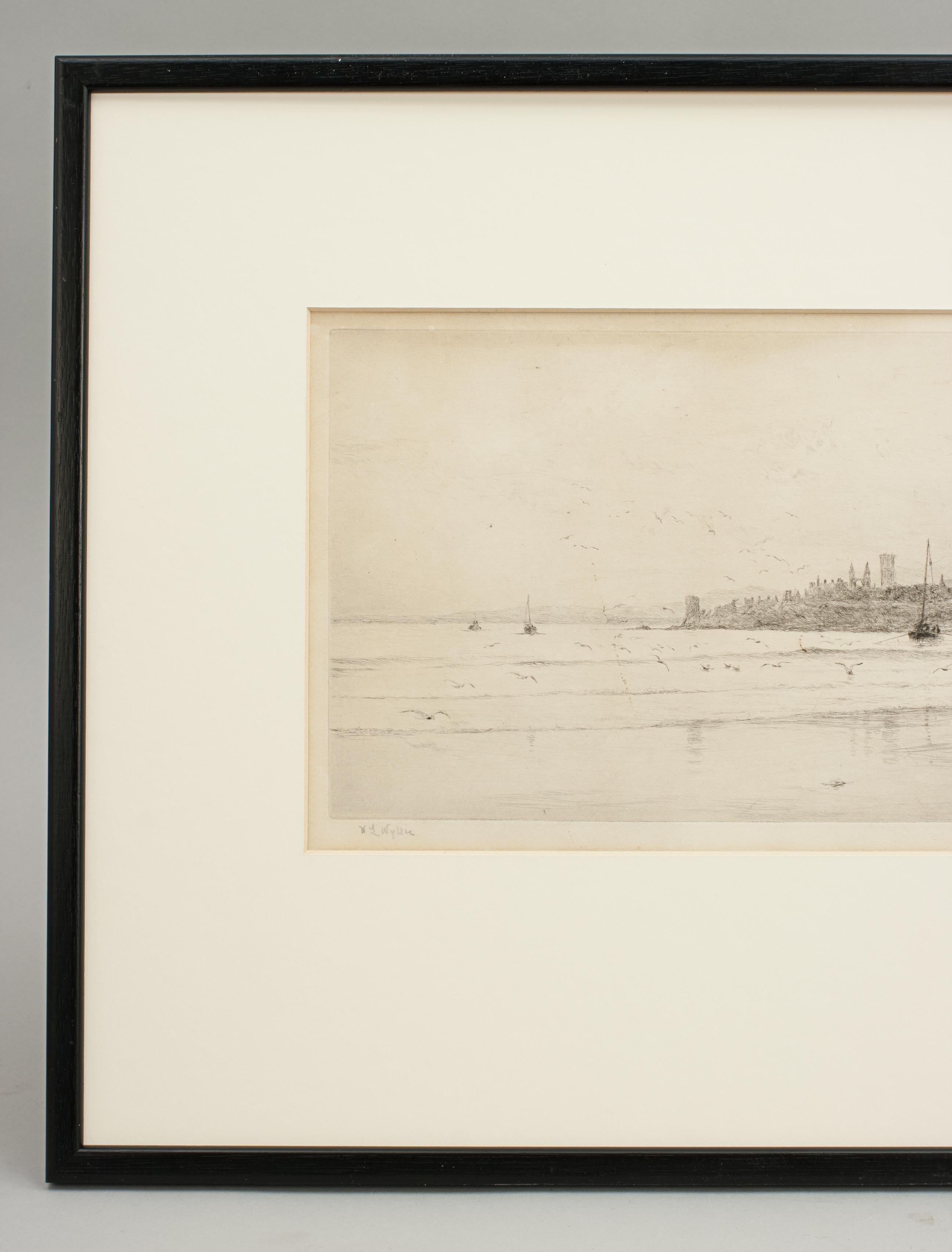 Début du 20ème siècle Gravure ancienne de golf de St Andrews par W.L. Wyllie, vers 1900
