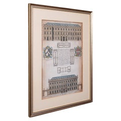 Antique St Bart's Hospital Engraving, English, Framed, Architectural, Georgian