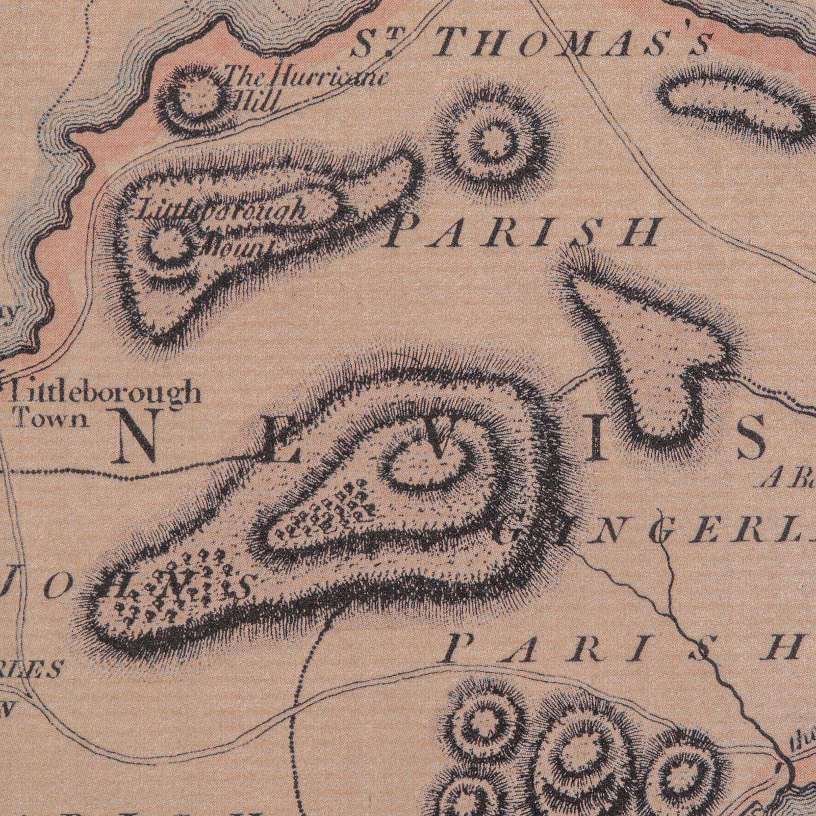 Carte ancienne de St Christophe et Nevis, anglaise, cartographie des Caraïbes, géorgienne en vente 5