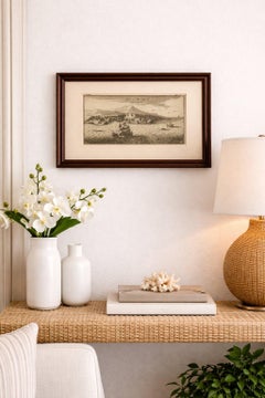 Antique St Eustatius Caribbean View, Ships Harbor, Tournefort 1717