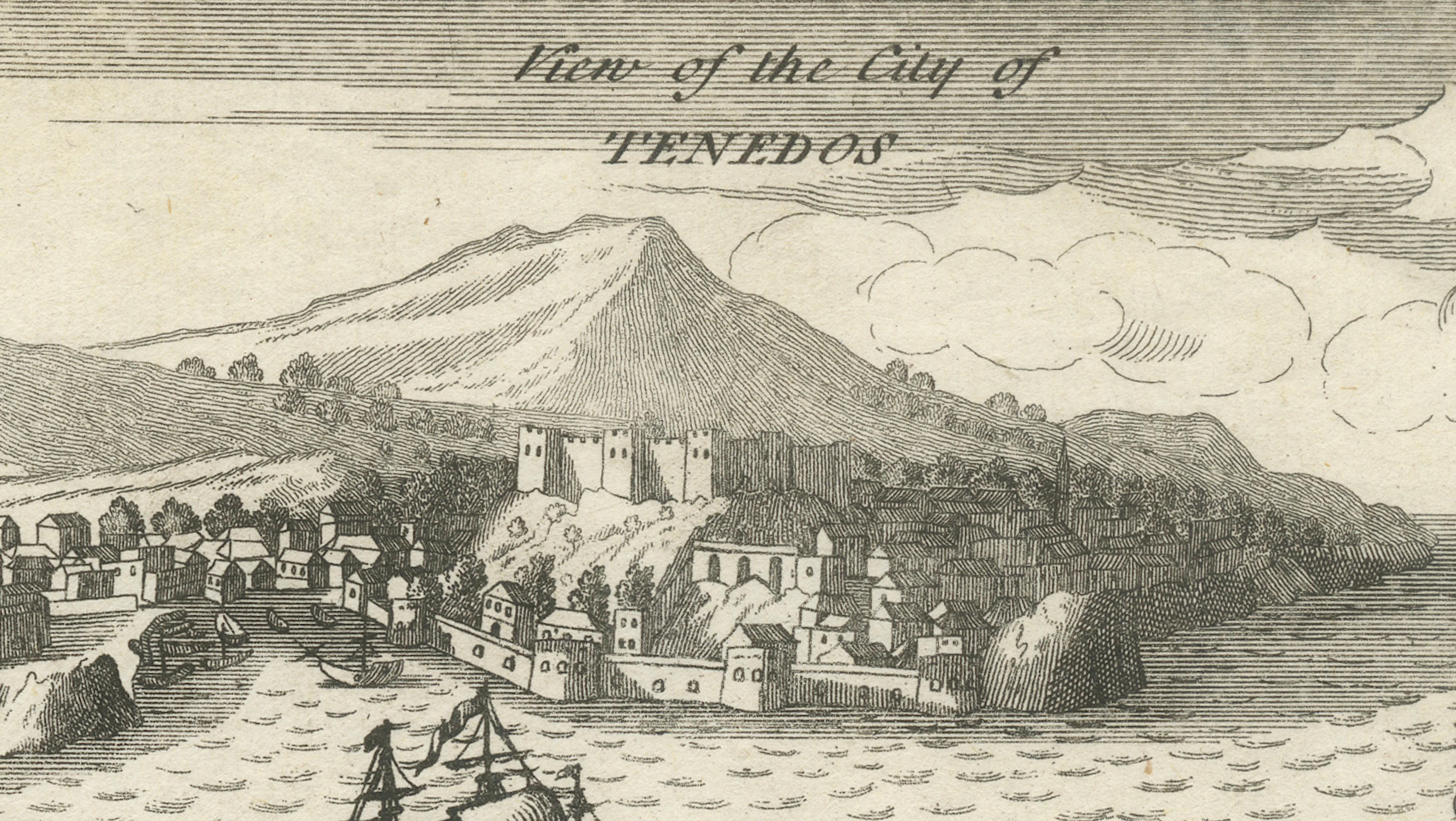 Antique St Eustatius Caribbean View, Ships Harbor, Tournefort 1717