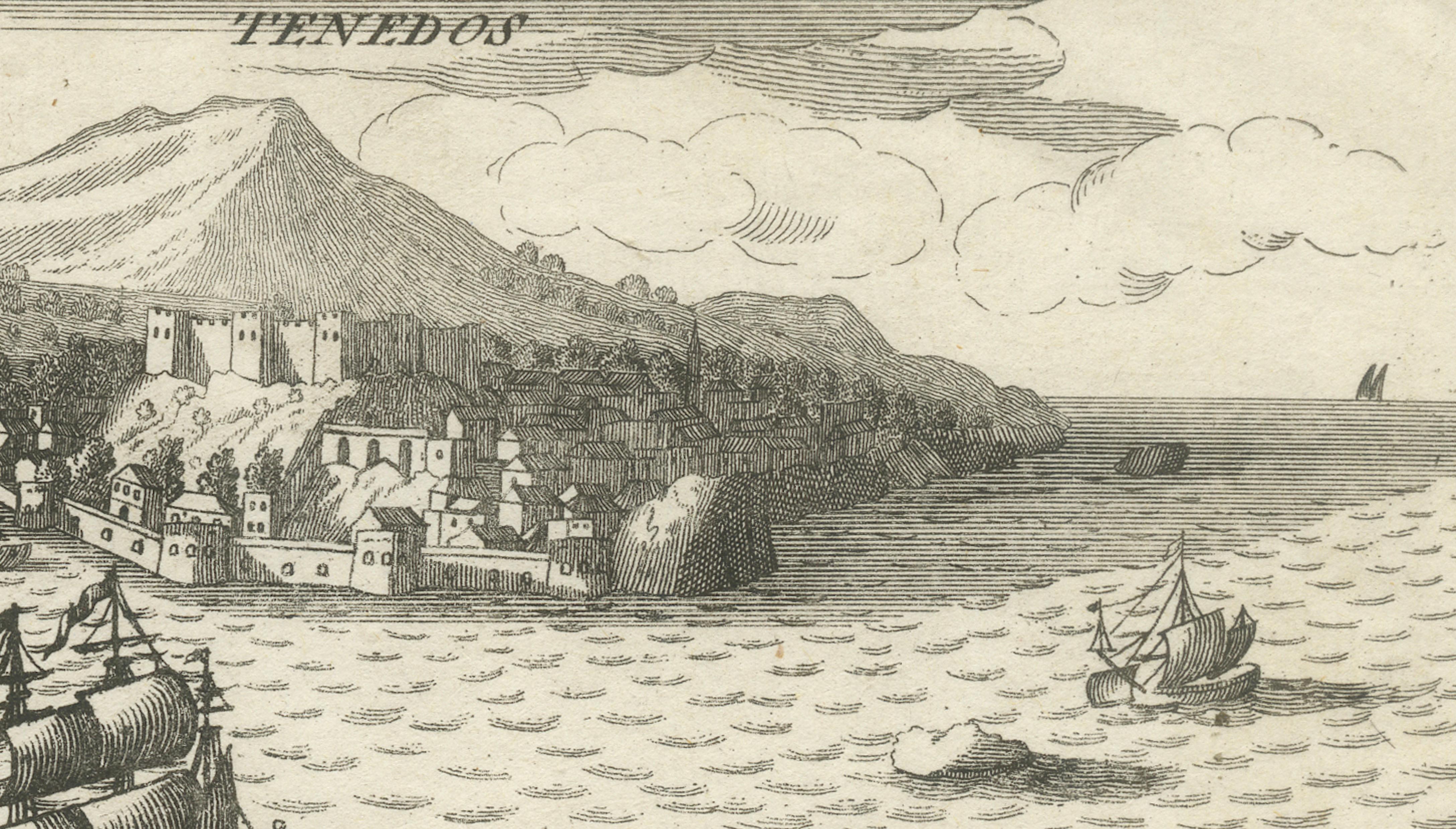 Antique St Eustatius Caribbean View, Ships Harbor, Tournefort 1717