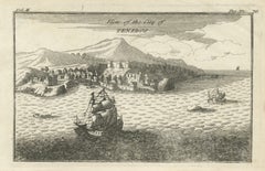 Antique St Eustatius Caribbean View, Ships Harbor, Tournefort 1717