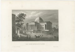 Gravure ancienne du palais de justice de Louis Meyer, point de repère de Scott Meyer, 1855