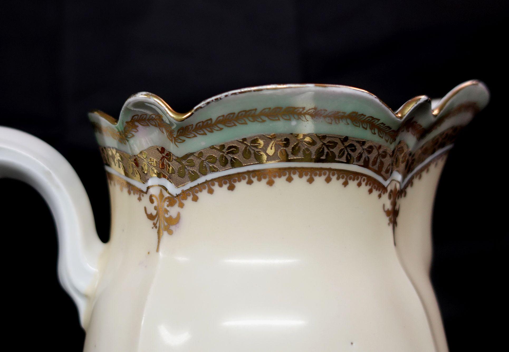 Grande carafe ancienne en porcelaine allemande S&T RS, #Ric00031 en vente 4