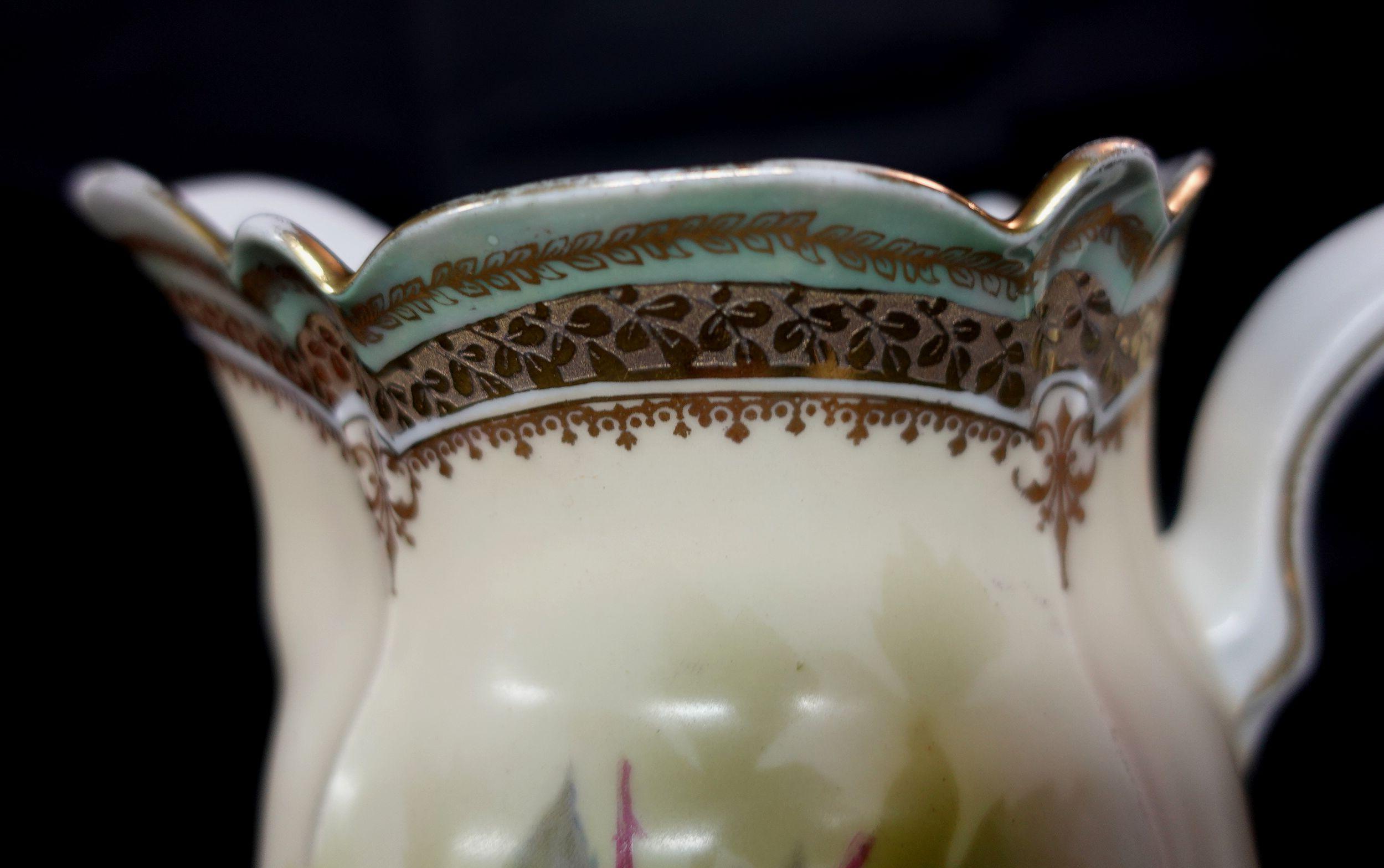 Grande carafe ancienne en porcelaine allemande S&T RS, #Ric00031 Bon état - En vente à Norton, MA