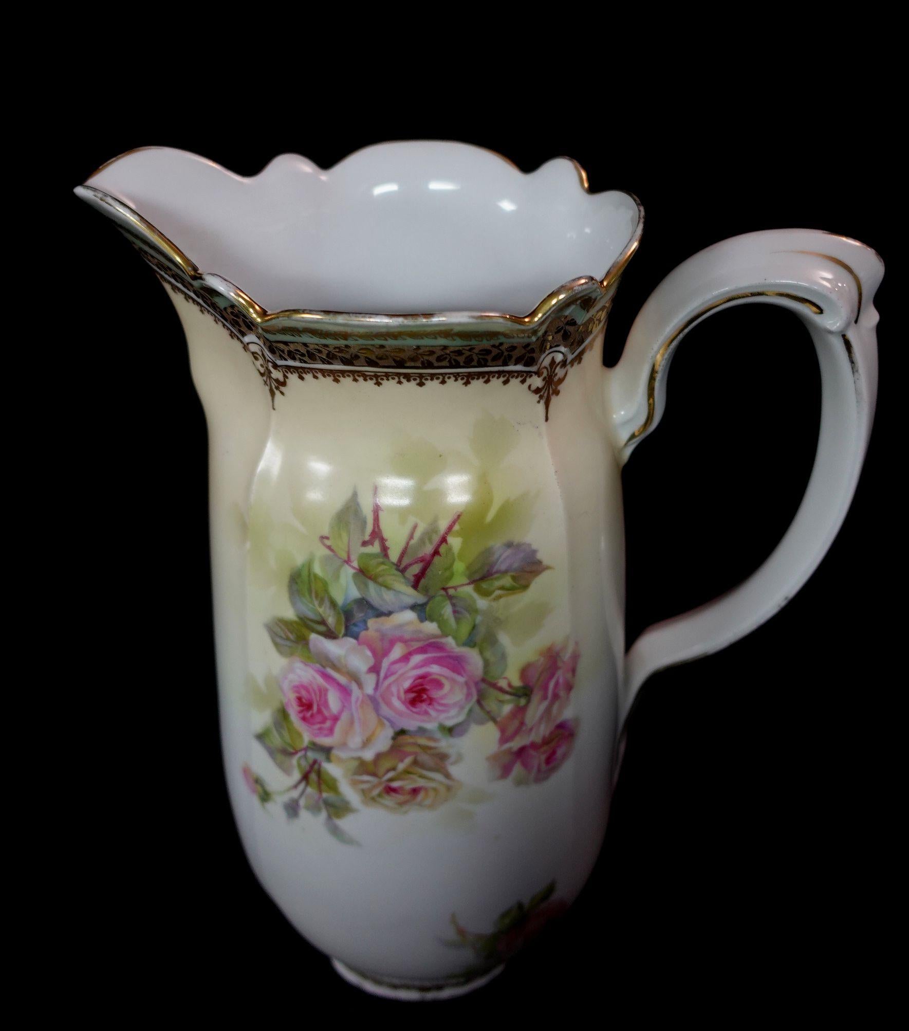 Antique S&T RS German Porcelain Large Tankard, #Ric00031 In Good Condition For Sale In Norton, MA