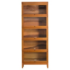 Antique Stackable Globe Wernicke Oak Barrister Bookcase