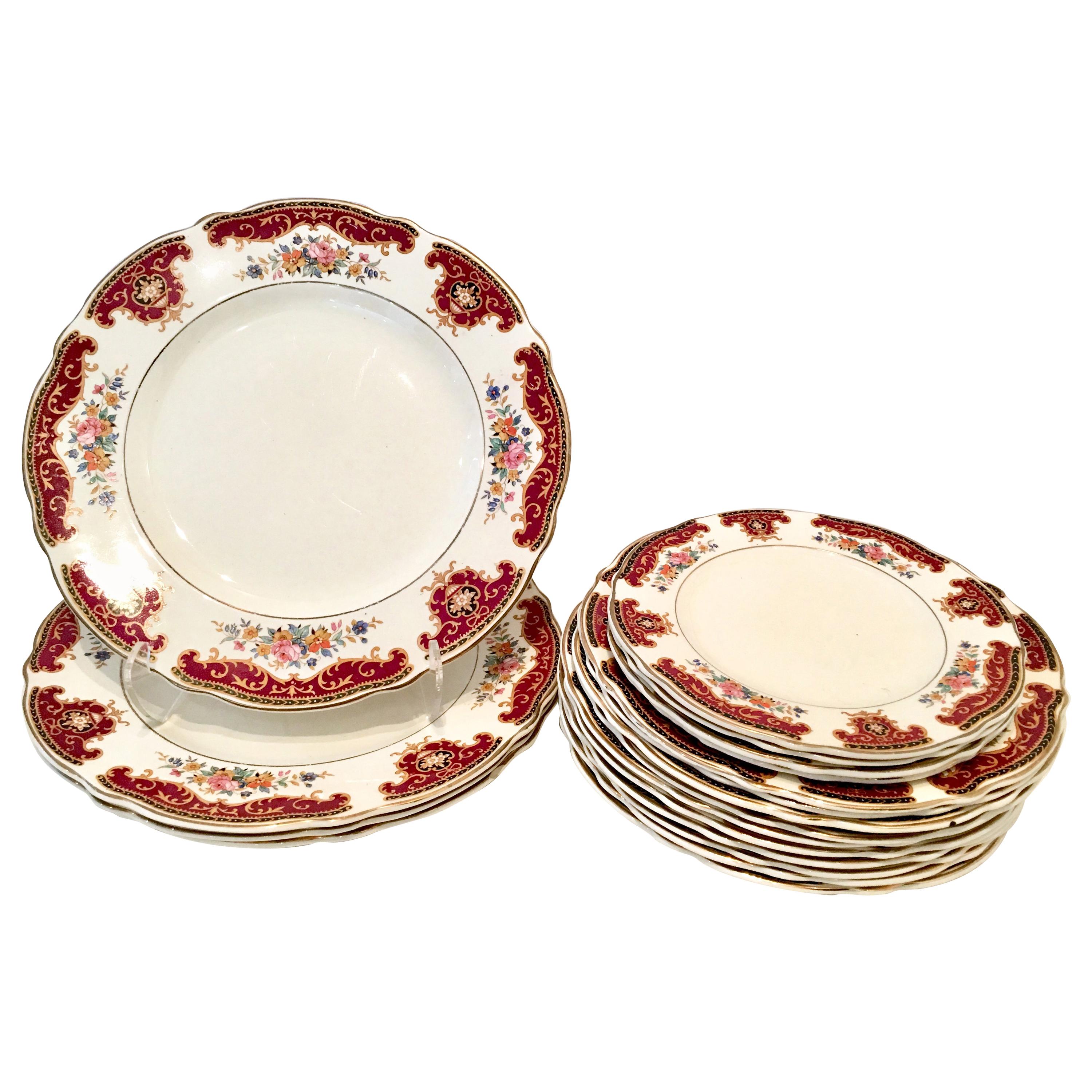Antique Staffordshire Dinnerware S/18 Pieces by Thomas Hughes & Son