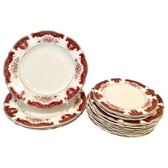 Antikes Staffordshire-Essgeschirr S/18 Teile von Thomas Hughes & Son