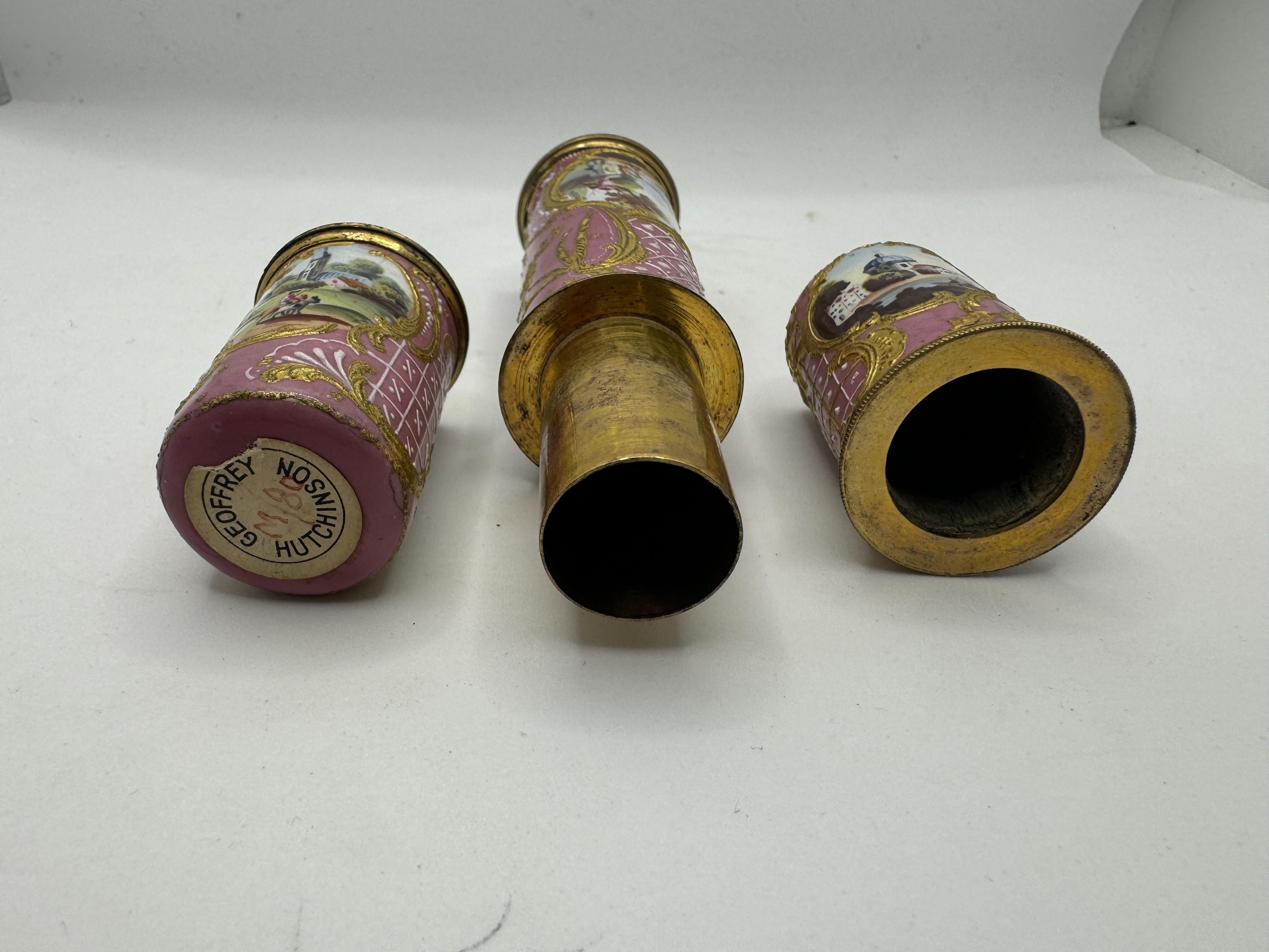 Antique Staffordshire Enamel Cylindrical Etui / Bodkin Case, circa 1765 2