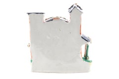 Antique Staffordshire Flatback Cottage, circa 1880