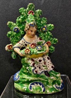 Antique Staffordshire Pearlware Bocage Figure 1820