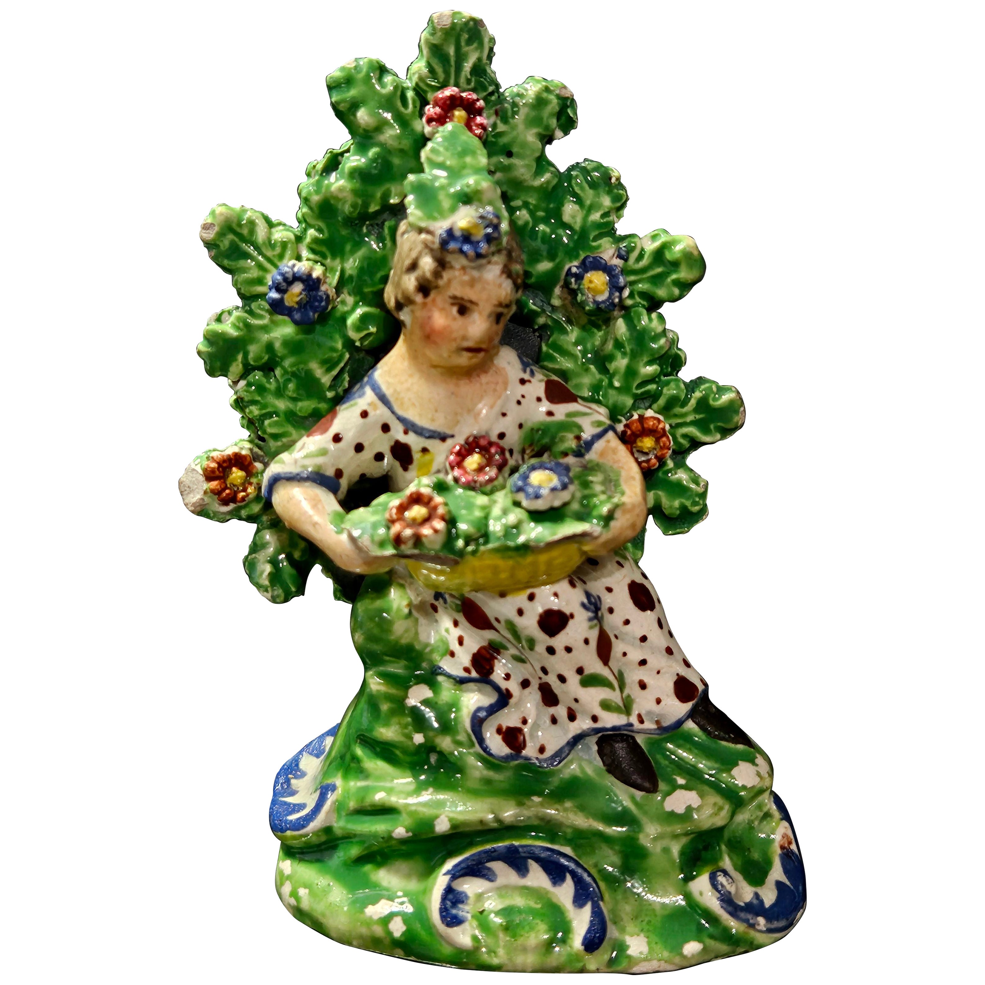 Antique Staffordshire Pearlware Bocage Figure 1820
