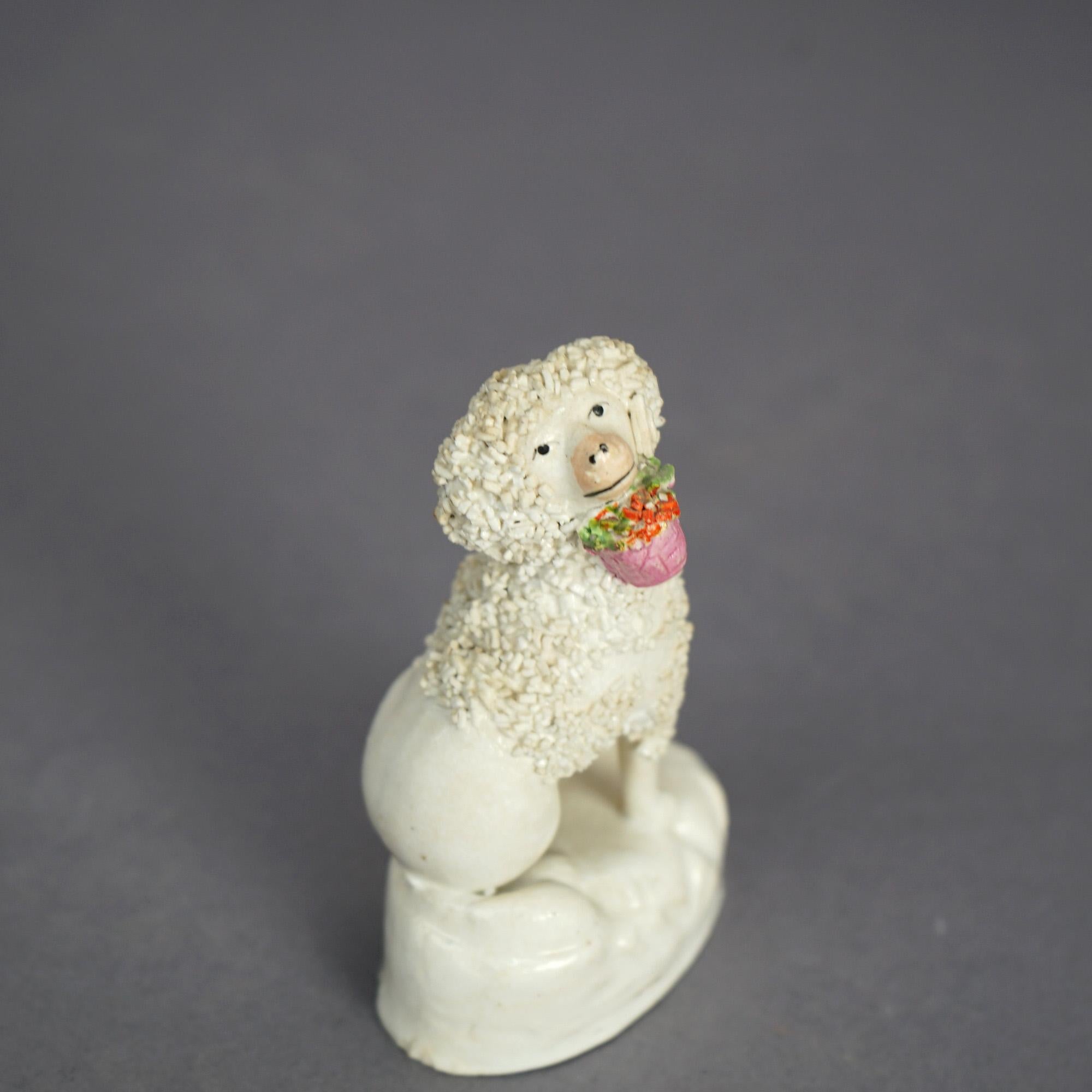 Anciennes figurines de chiens zébrés et canards du Staffordshire polychromées C1870 en vente 8