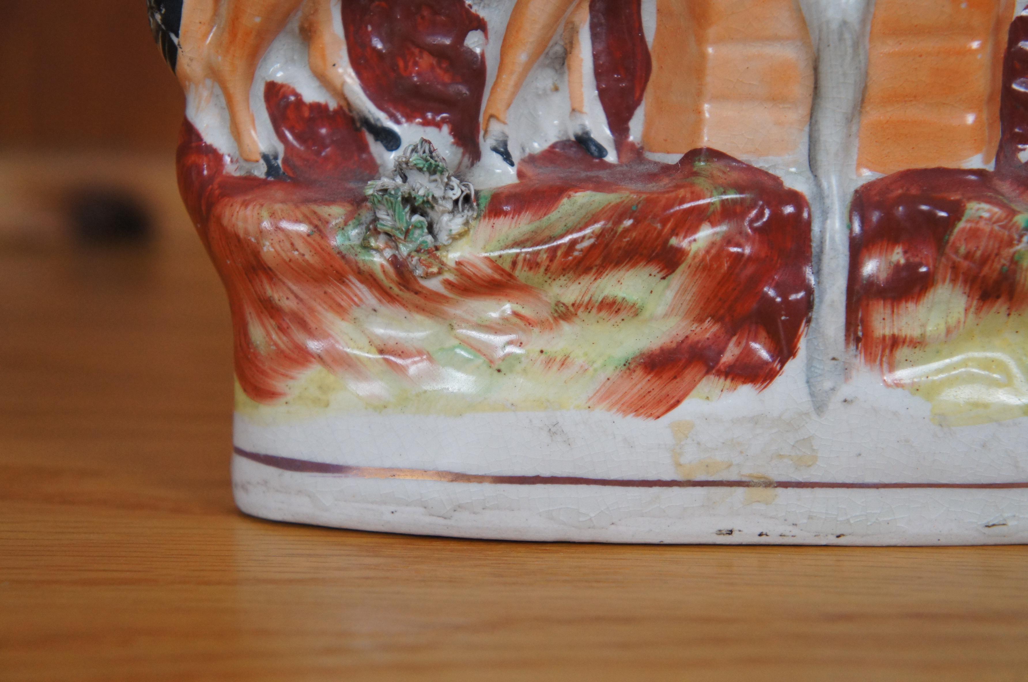 Vase antique Staffordshire en porcelaine Good Companions Tree of Life Spill 11 po. en vente 4