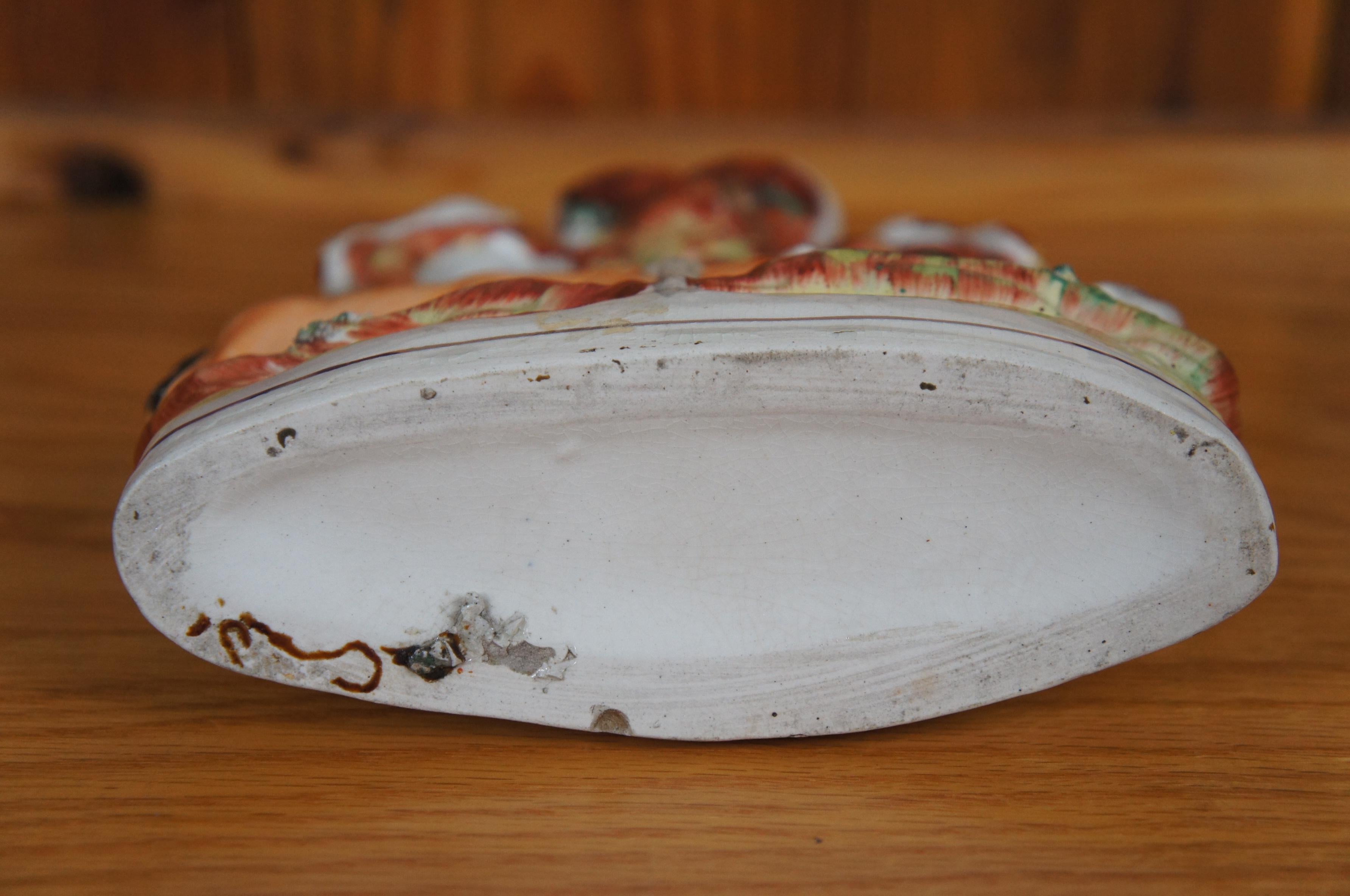 Vase antique Staffordshire en porcelaine Good Companions Tree of Life Spill 11 po. en vente 3