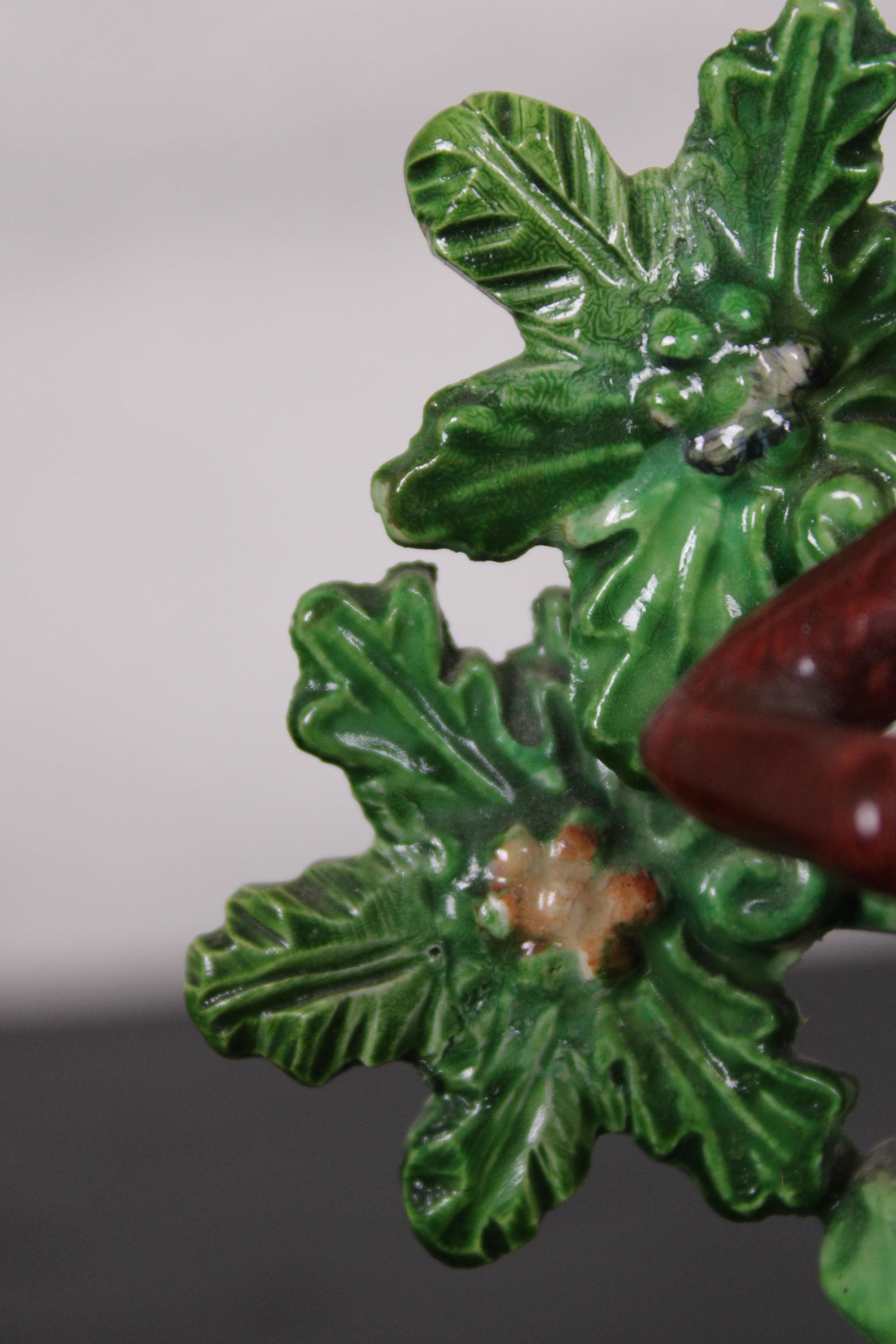 Antique Staffordshire Porcelain Pearlware Bocage Figurine Boy Dog Tree 7