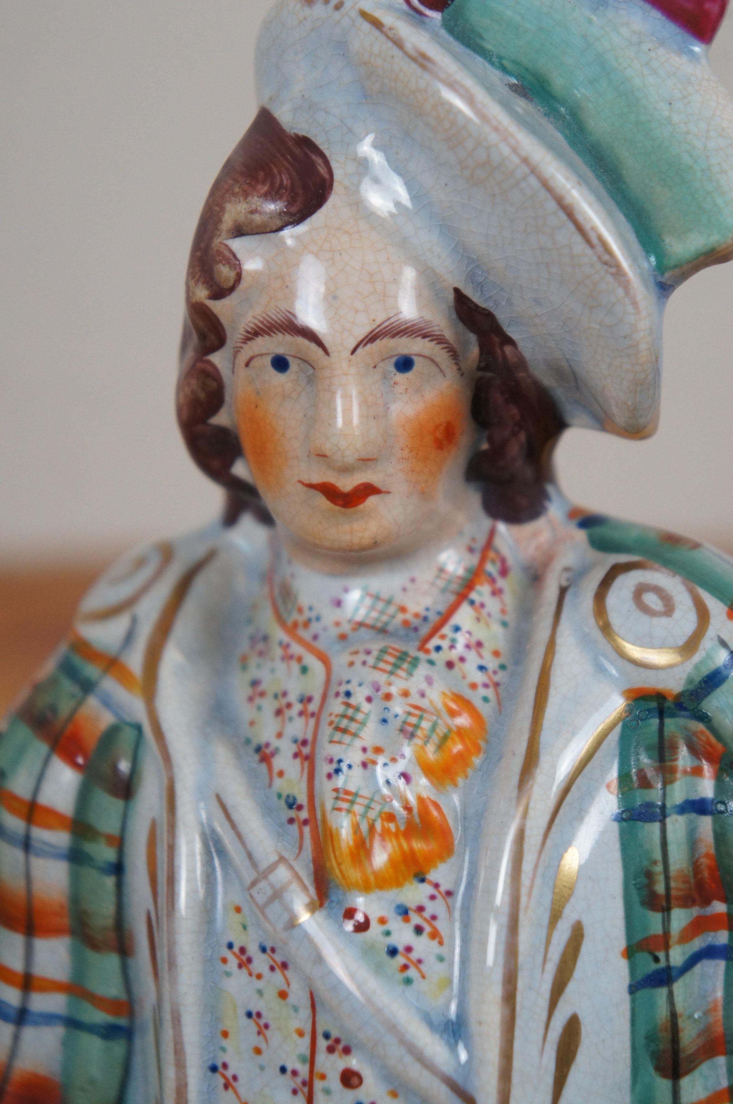 Antique Staffordshire Porcelain Robert the Bruce King of Scotland Figurine 15