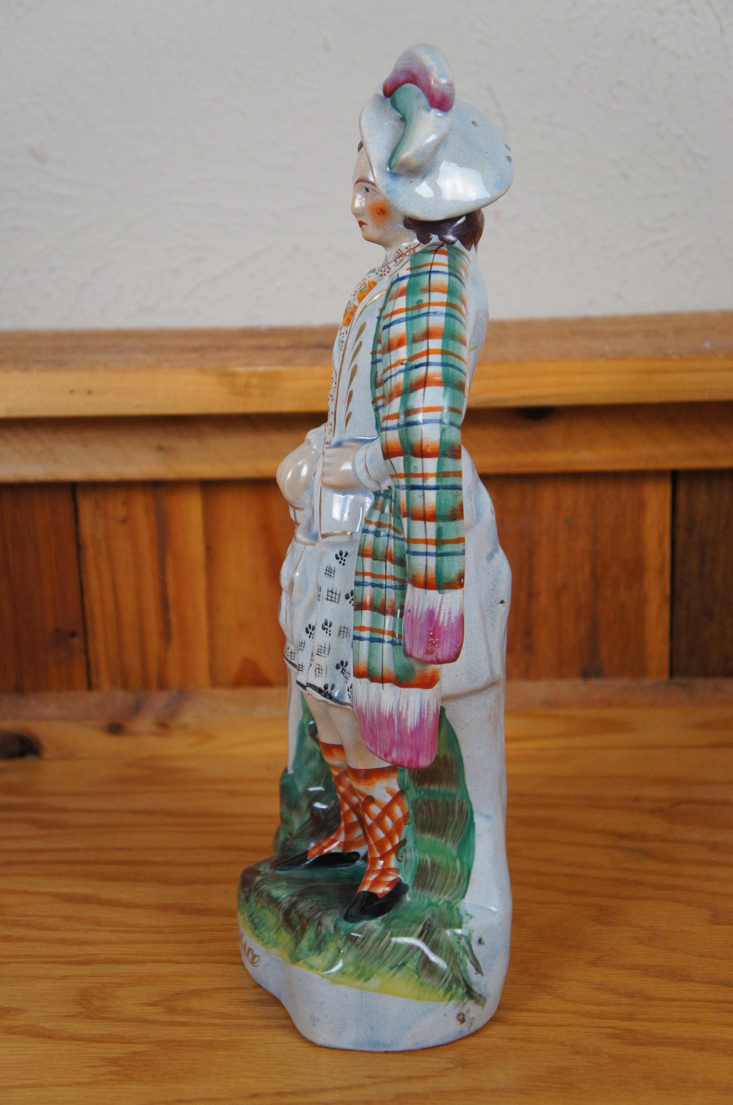 Antique Staffordshire Porcelain Robert the Bruce King of Scotland Figurine 15