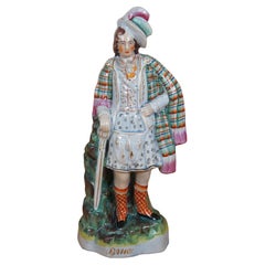 Antique Staffordshire Porcelain Robert the Bruce King of Scotland Figurine 15"