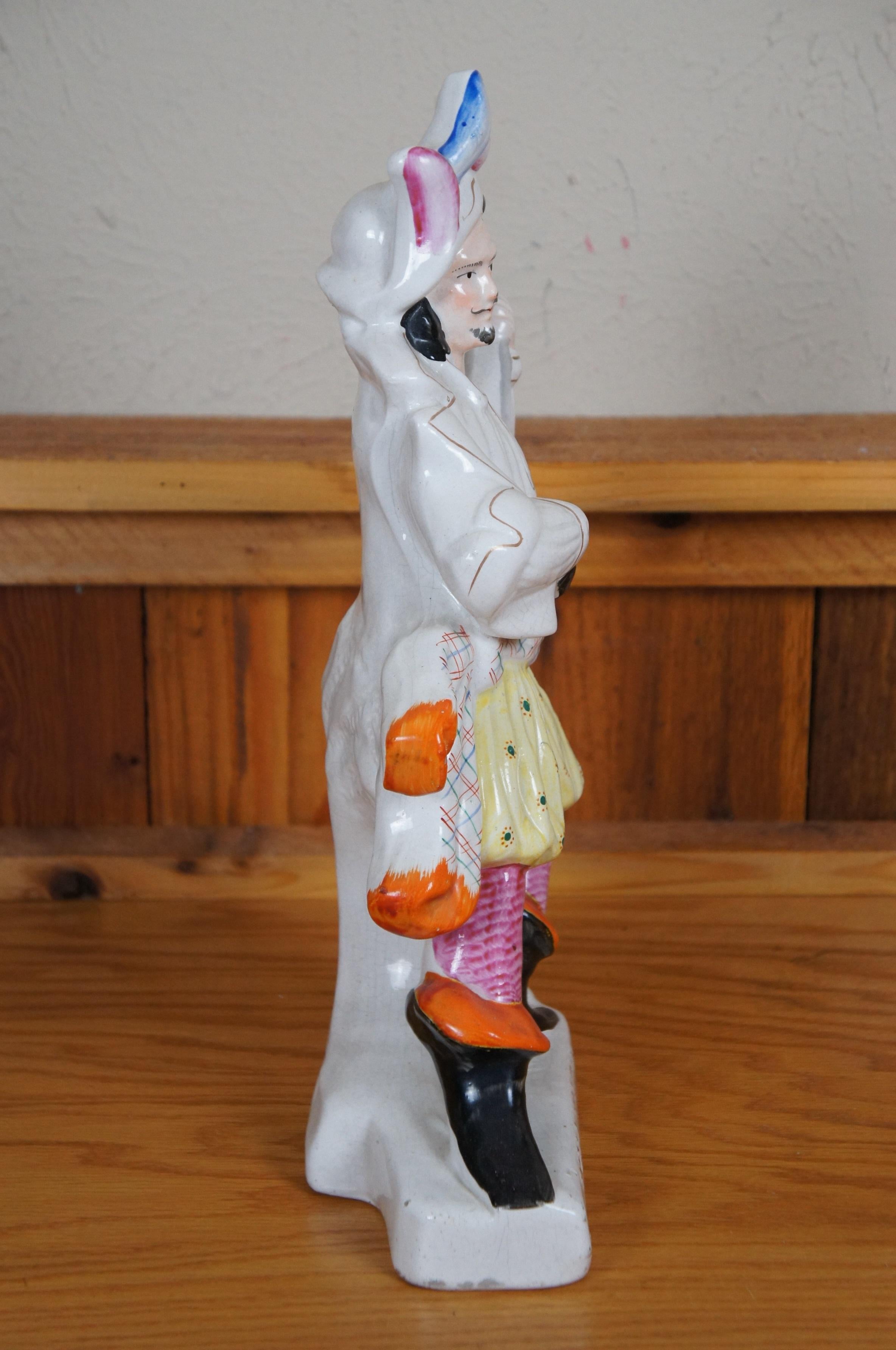 XIX secolo Antico Staffordshire in porcellana Will Watch The Bold Smuggler Figurine 16