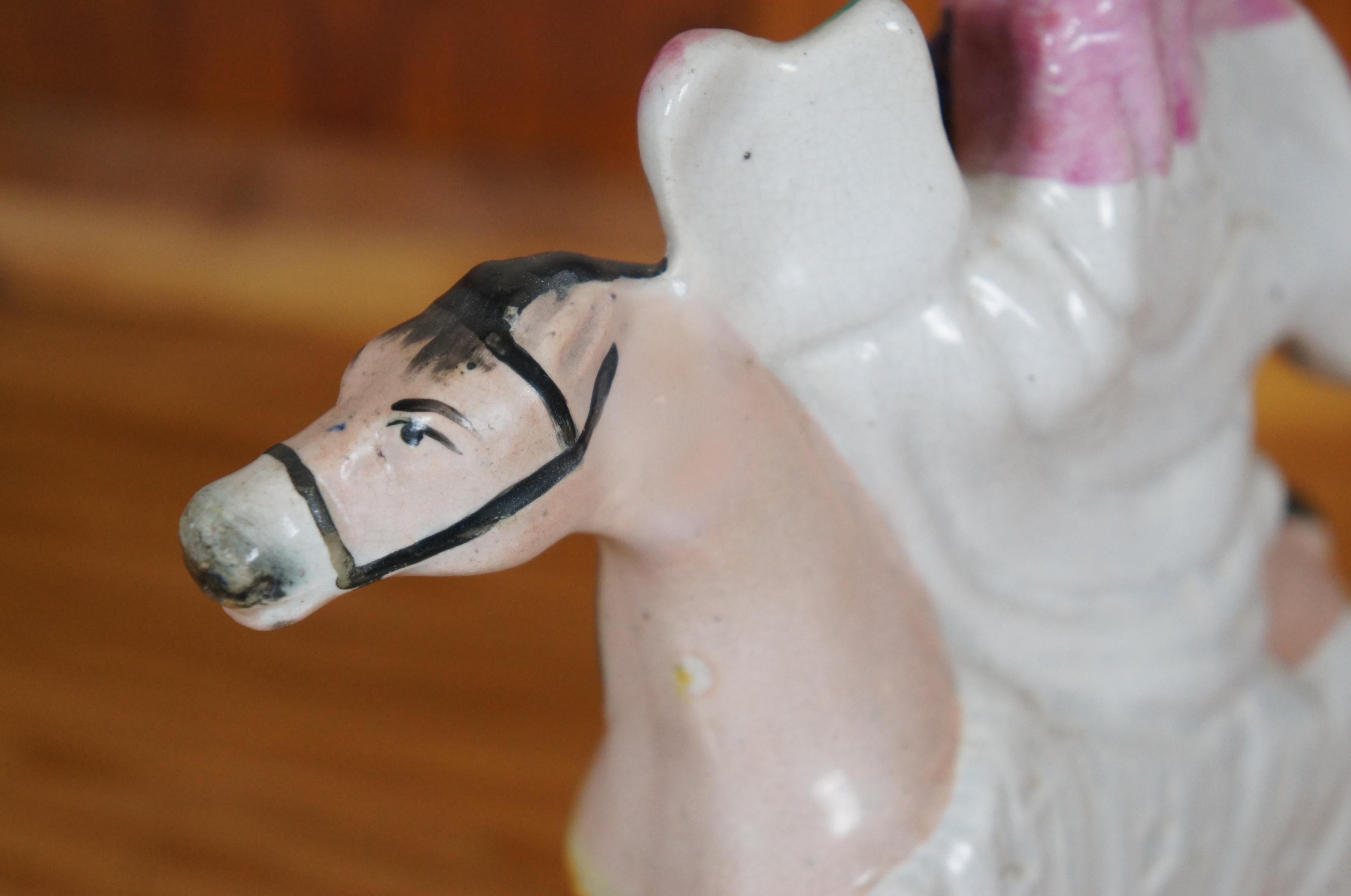 Antica statuetta di Saint George e della principessa a cavallo dello Staffordshire da 11 pollici in vendita 6