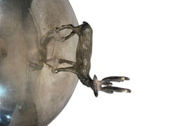 Antique Stag Covered Silverplate Meat Dome