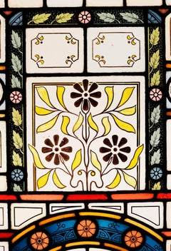 Antique Stained Glass Depicting Momus