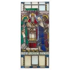 Antique Stained Glass of Purification of Mary and the Presentation of Our Lord