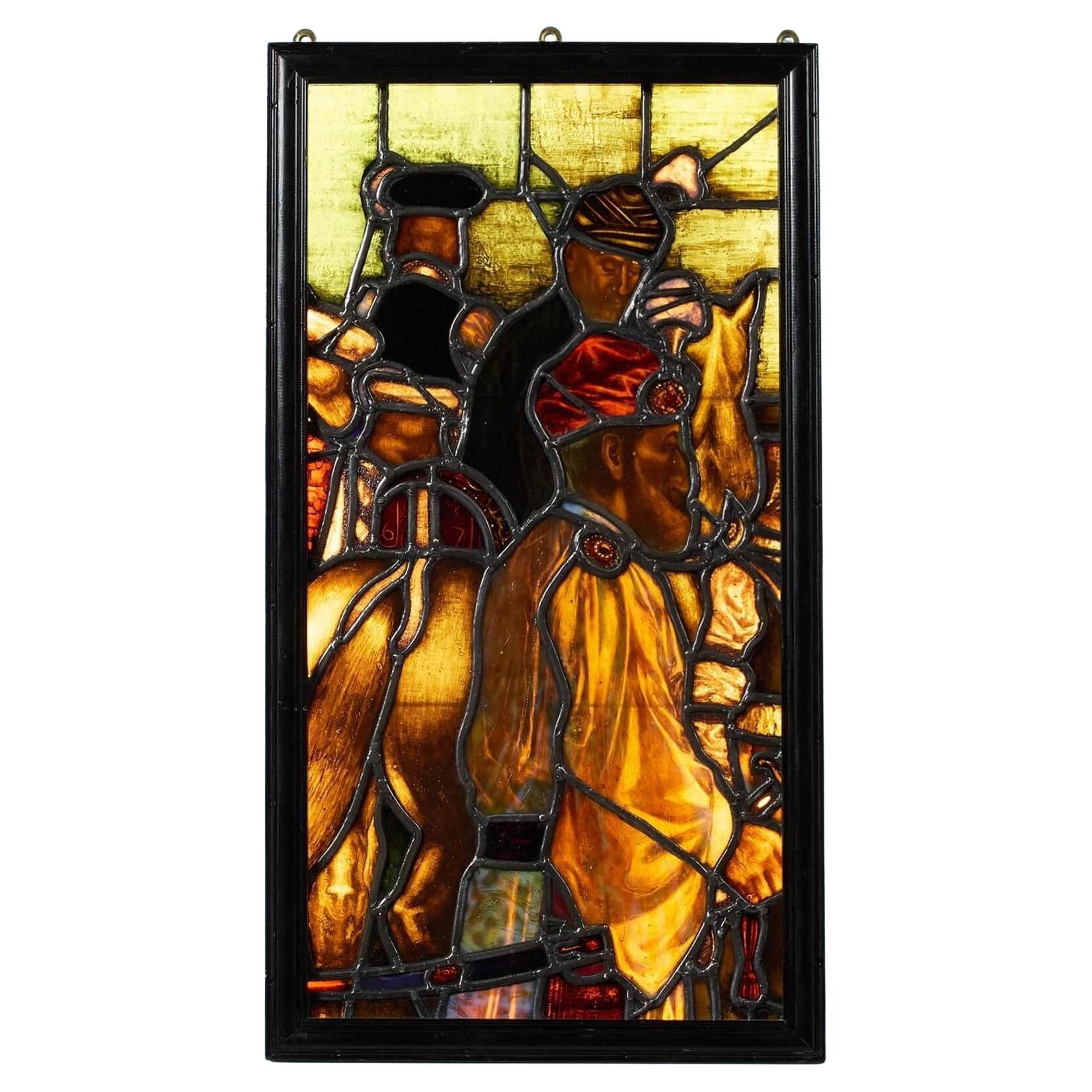 Antique Stained Glass Panel by Williams, Gamon & Co.