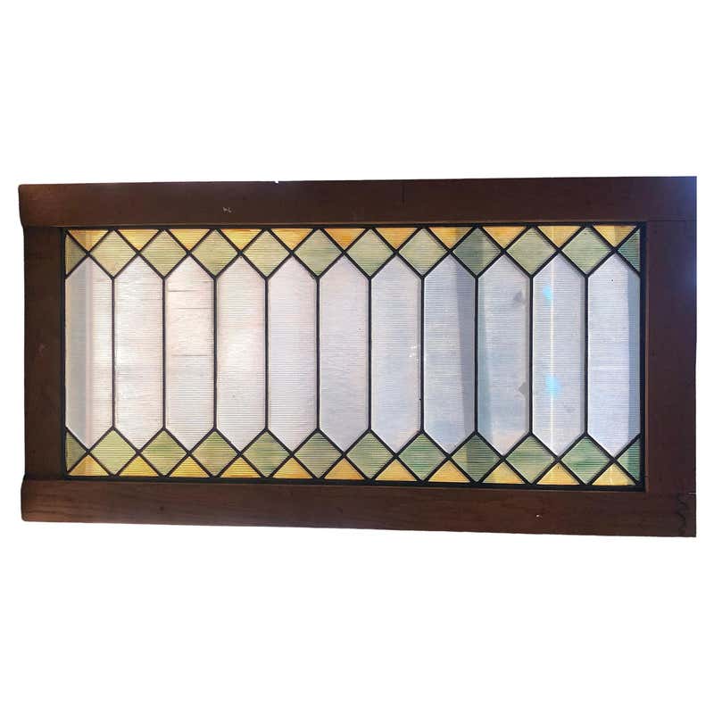 Transom Window w/ Stained Glass Design 67