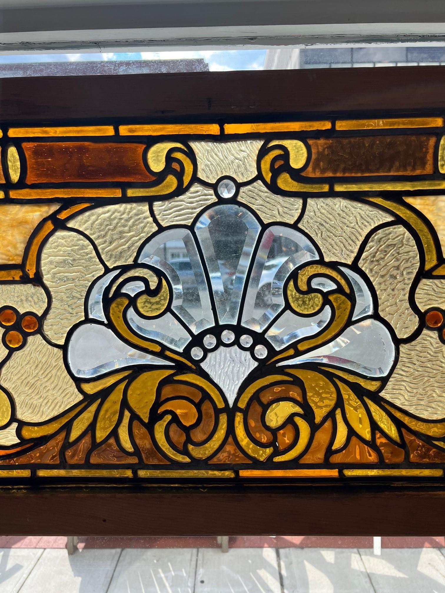 beveled glass transom windows