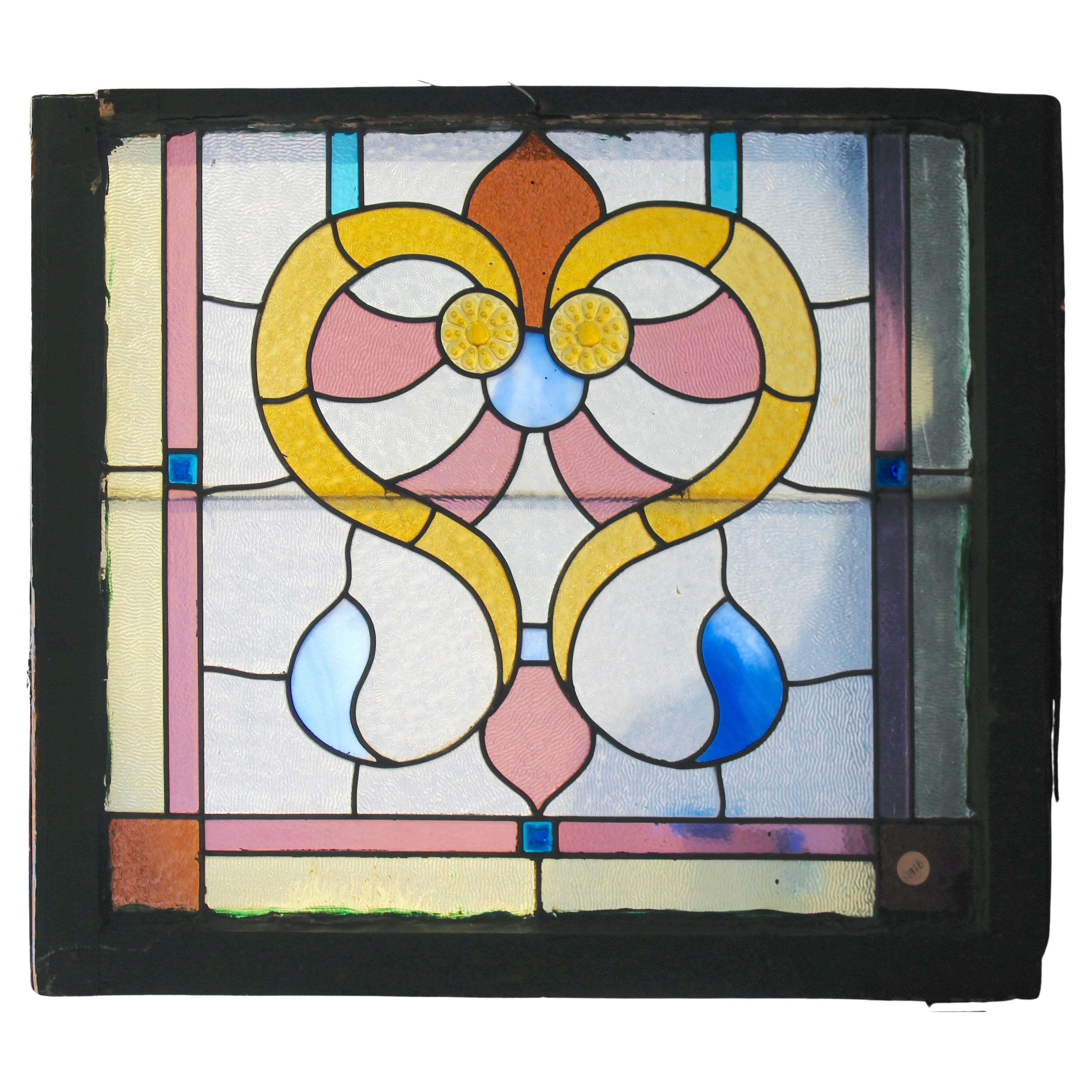 The Window antique 32" x 27" (vitrail)