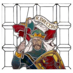Vitrail ancien représentant Robert The Bruce