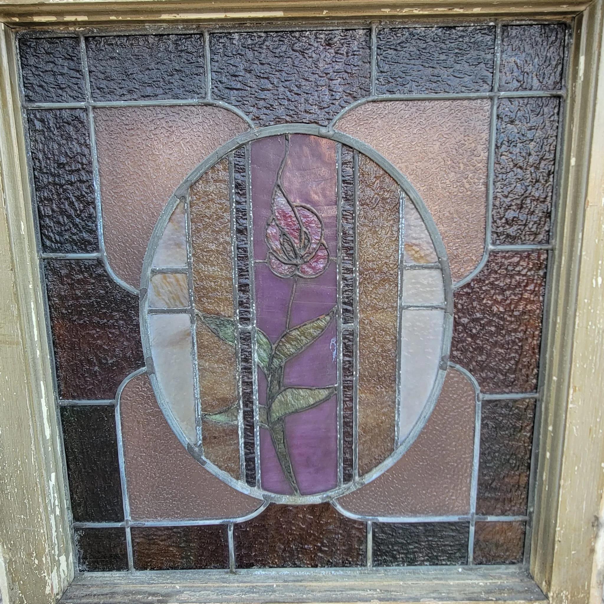 Unknown Antique Stained Glass Window For Sale