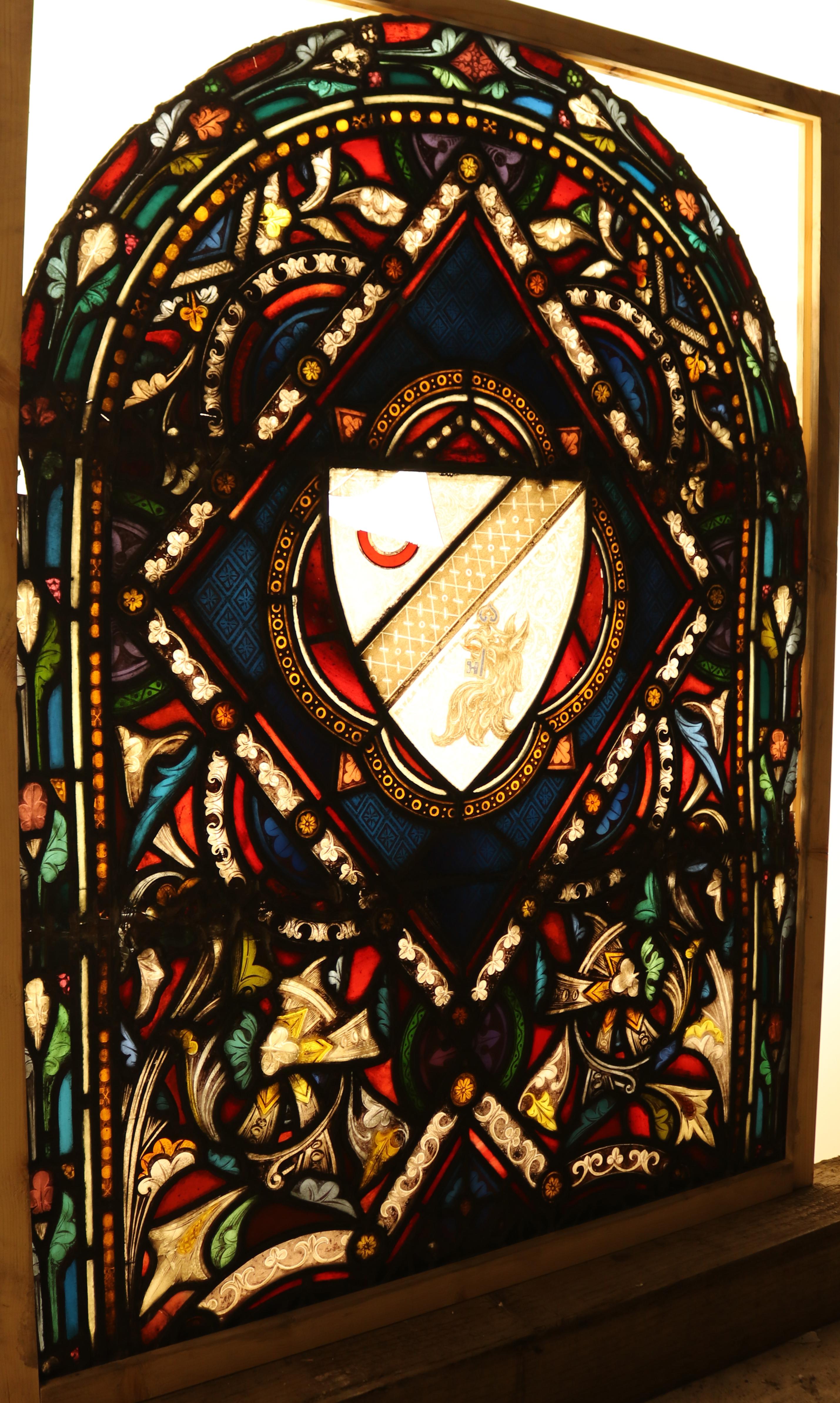 Antique Stained Glass Window For Sale 1