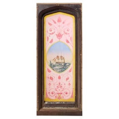 Antique Stained Glass Window of Ernest Shackleton's Endurance