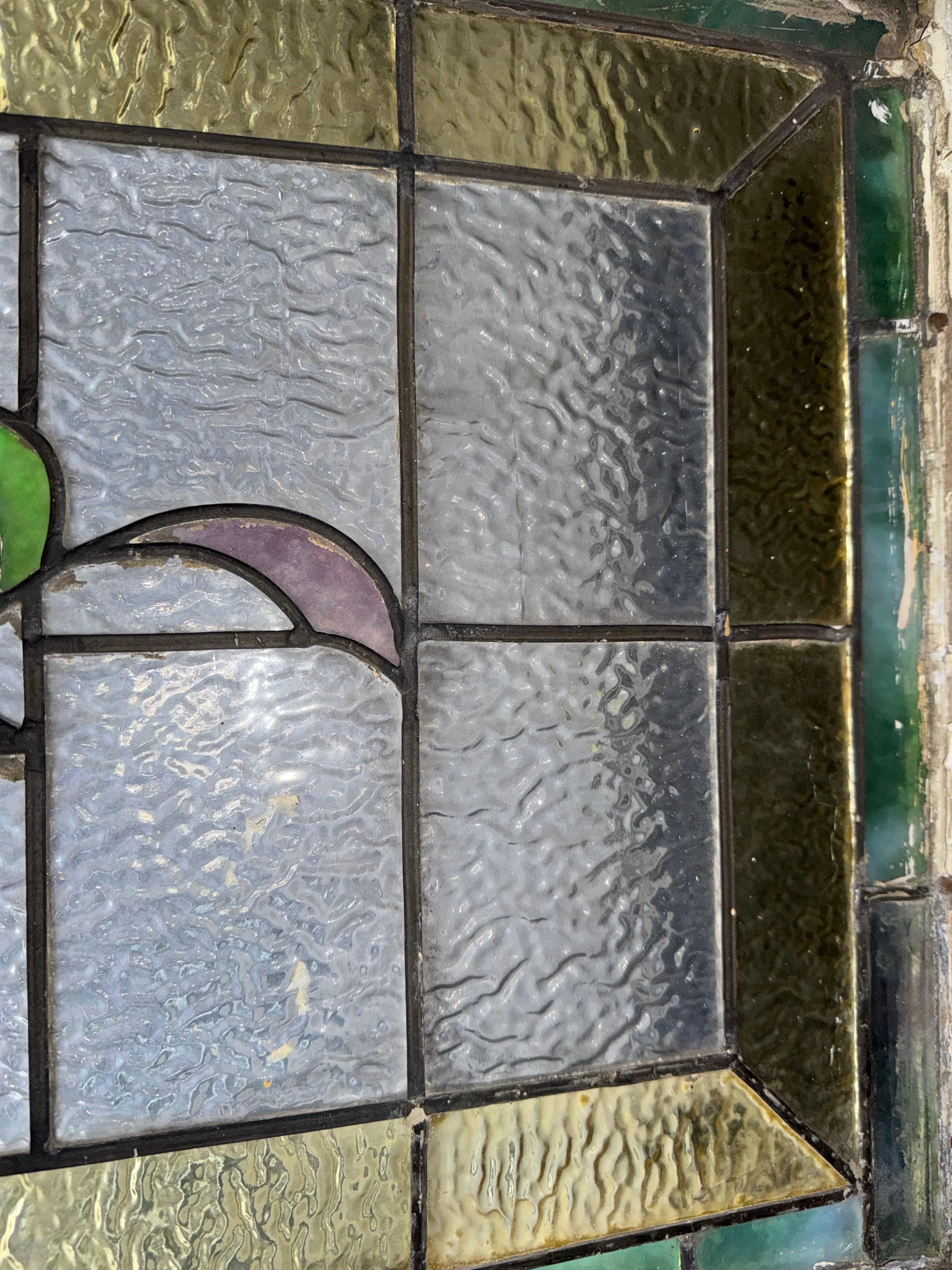 Finestra antica Stained Glass Transom 42 