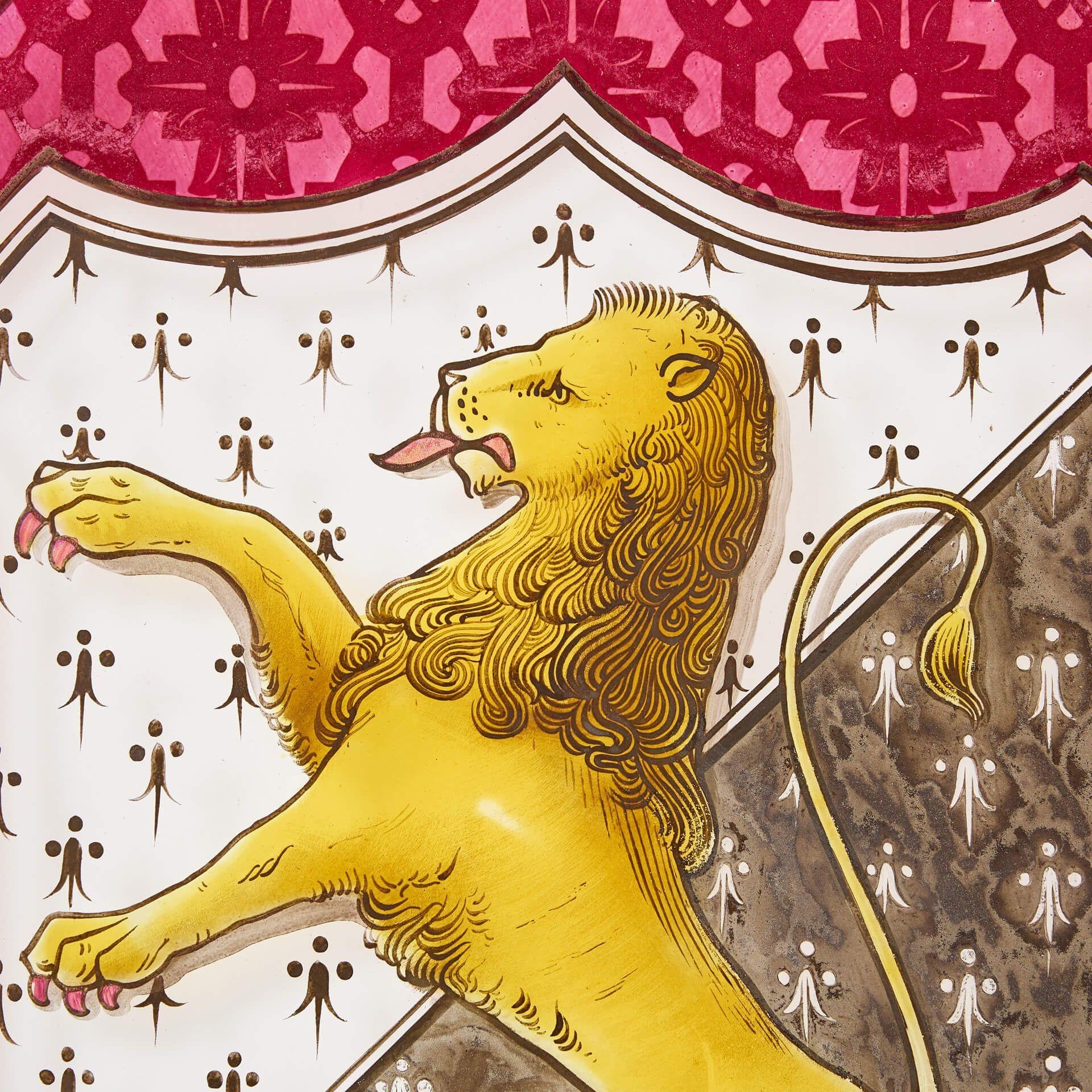 stained glass family crest