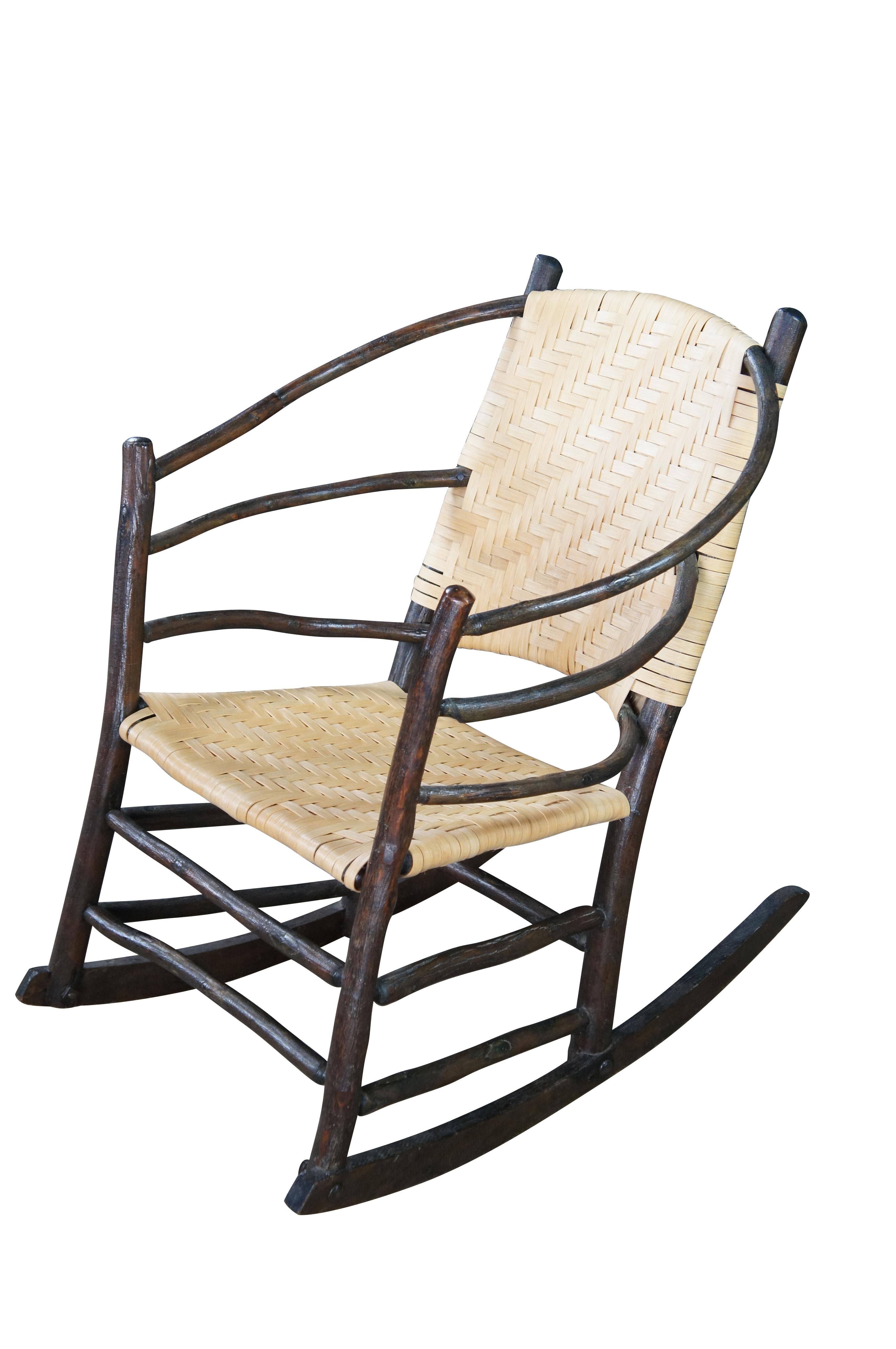 Antique Stamped Old Hickory Andrew Jackson Rattan Adirondack Lodge ...