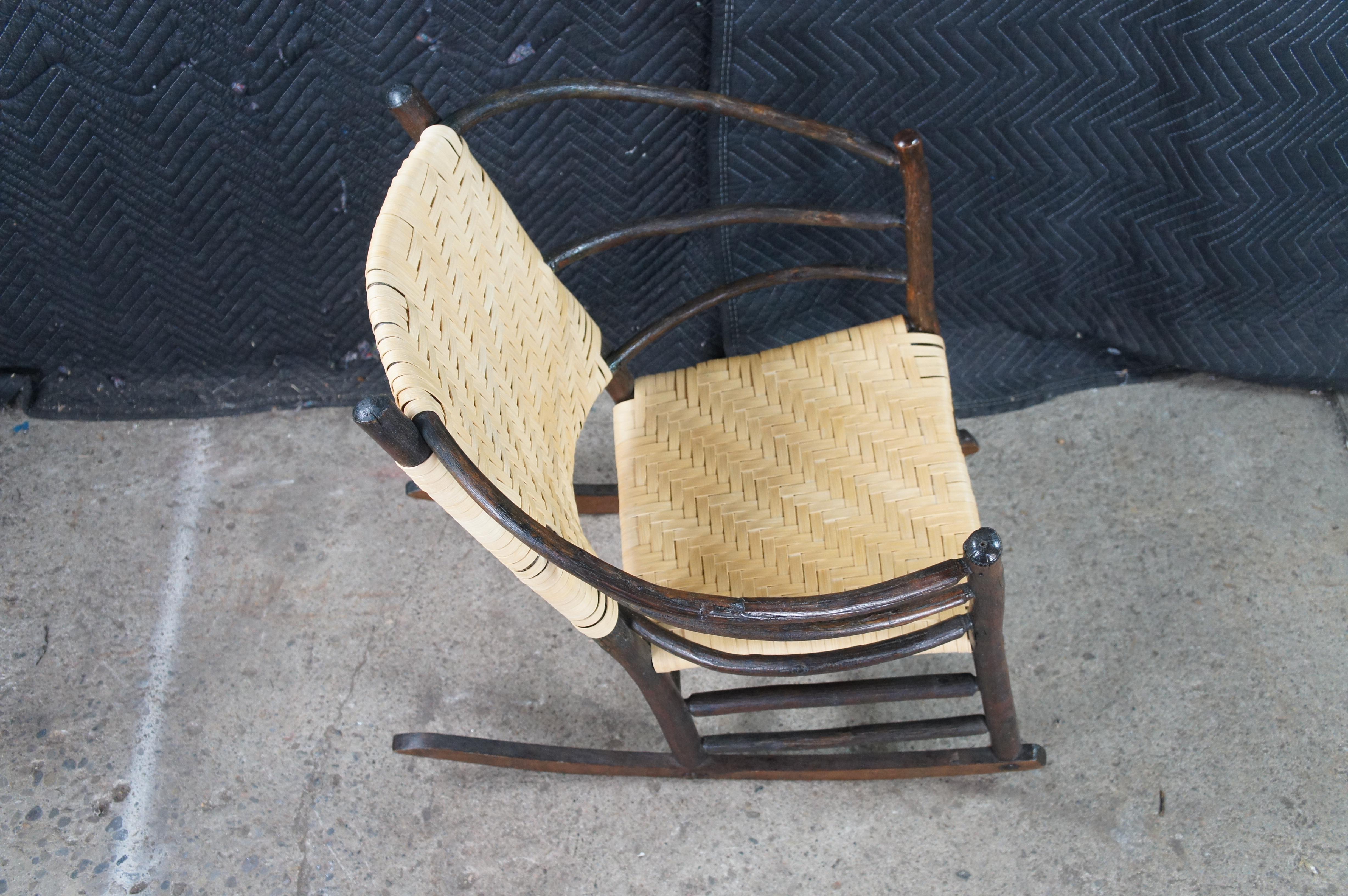 Antique Stamped Old Hickory Andrew Jackson Rattan Adirondack Lodge ...