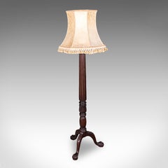 Antique Standard Lamp, English, Floor Light, William IV Revival, Victorian, 1890